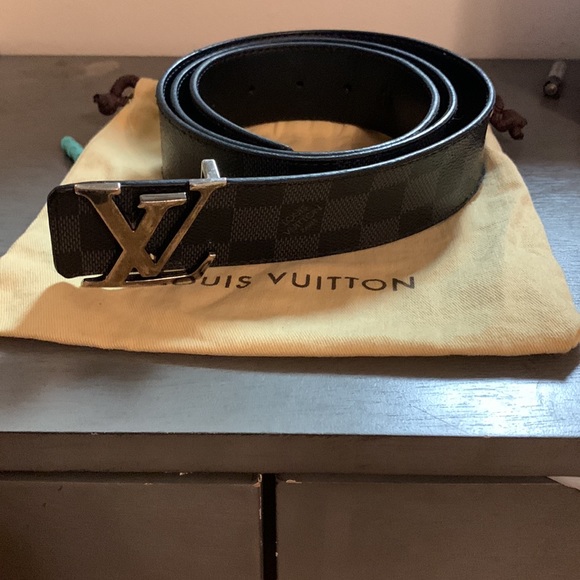 Louis Vuitton | Gingham Monogram Leather Long Belt Logo Belts - Picture 2 of 4